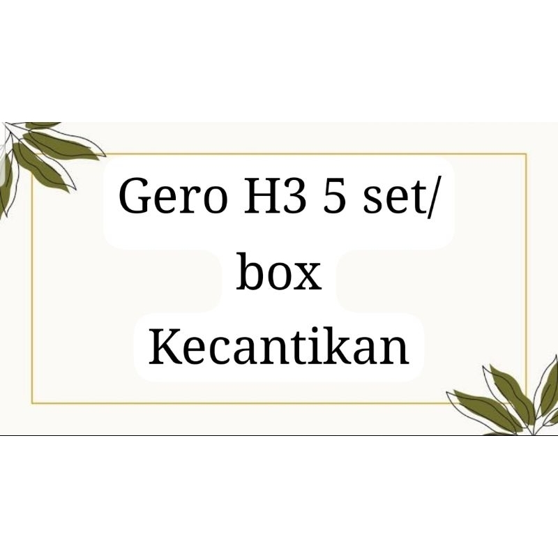 Khusus Gero-H3 Kecantikan