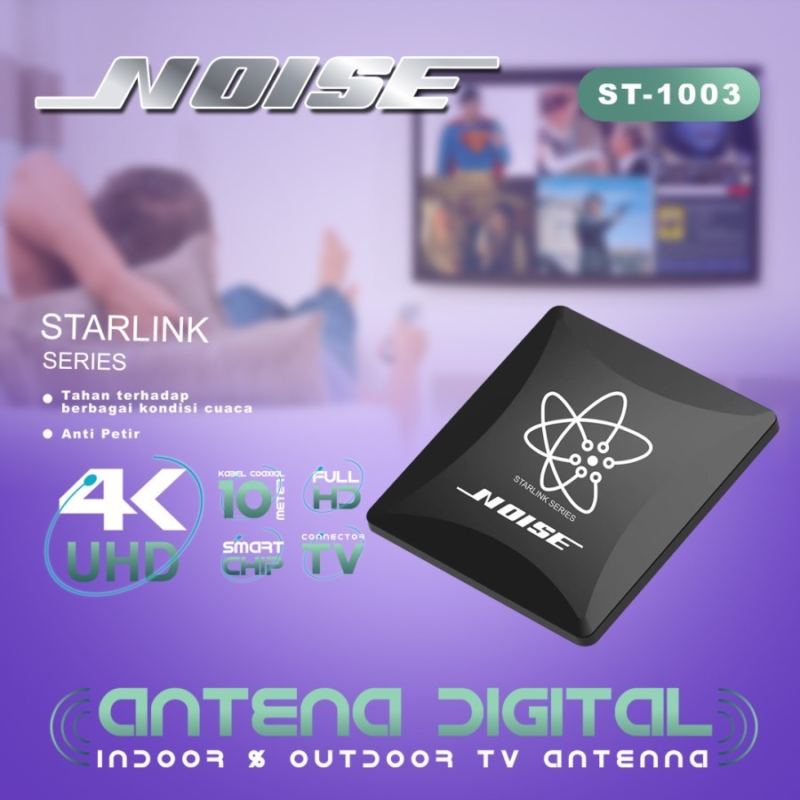 Antena TV Digital Noise ST-1003 Indoor/Outdoor Smart Chip 4k UHD