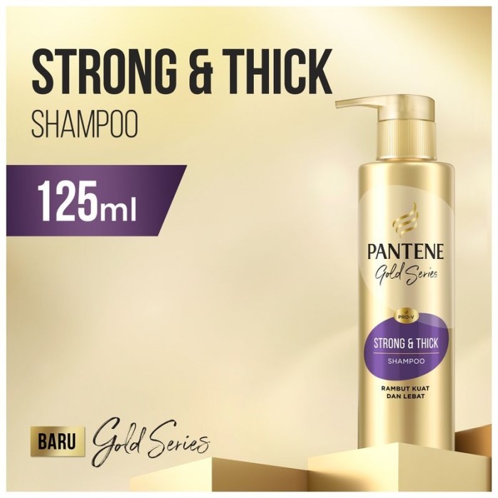 ❤ BEAUTY ❤ Pantene Shampoo Pro-V Gold Series Strong & Thick Sampo 125 Ml