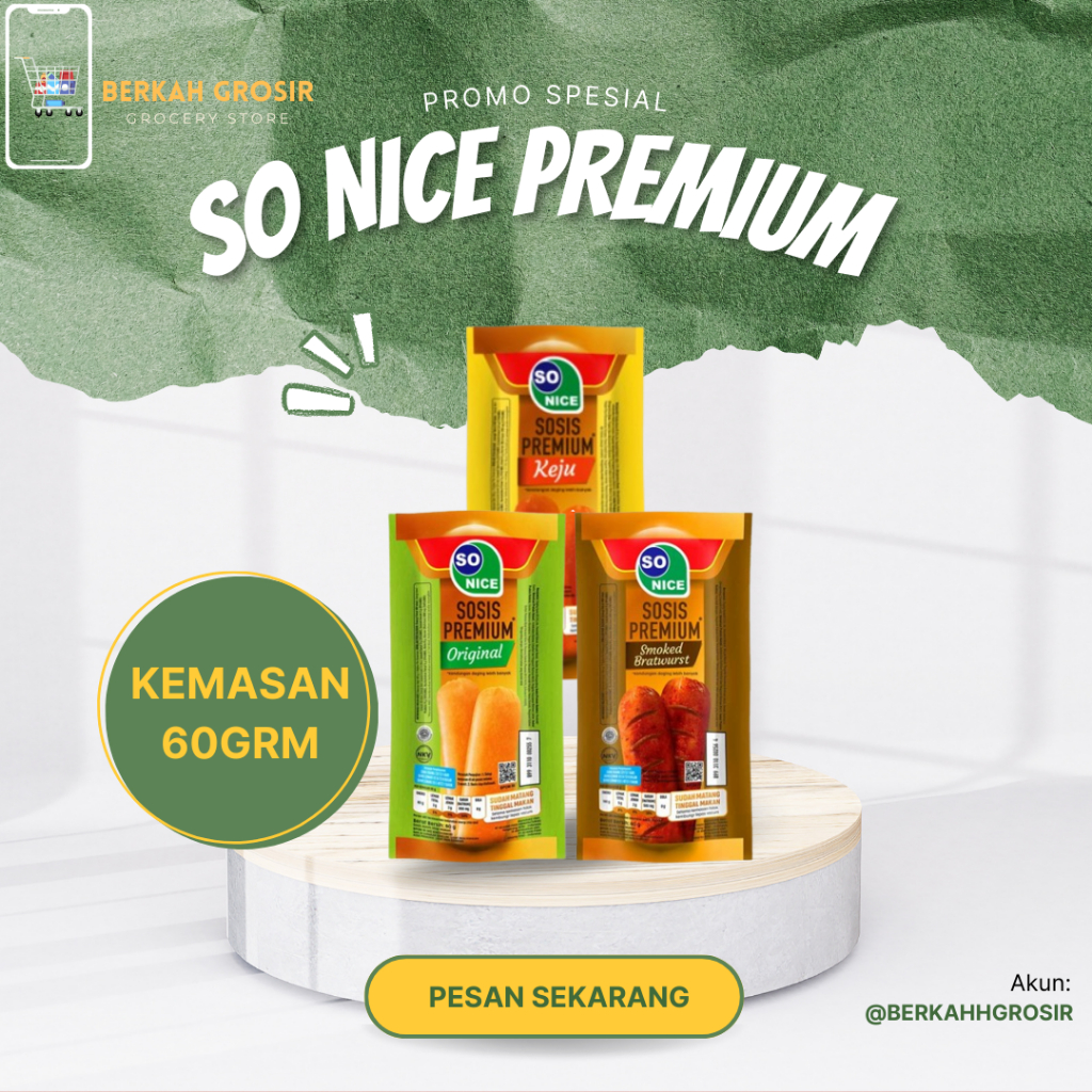 

SOSIS SO NICE PREMIUM 60GRM