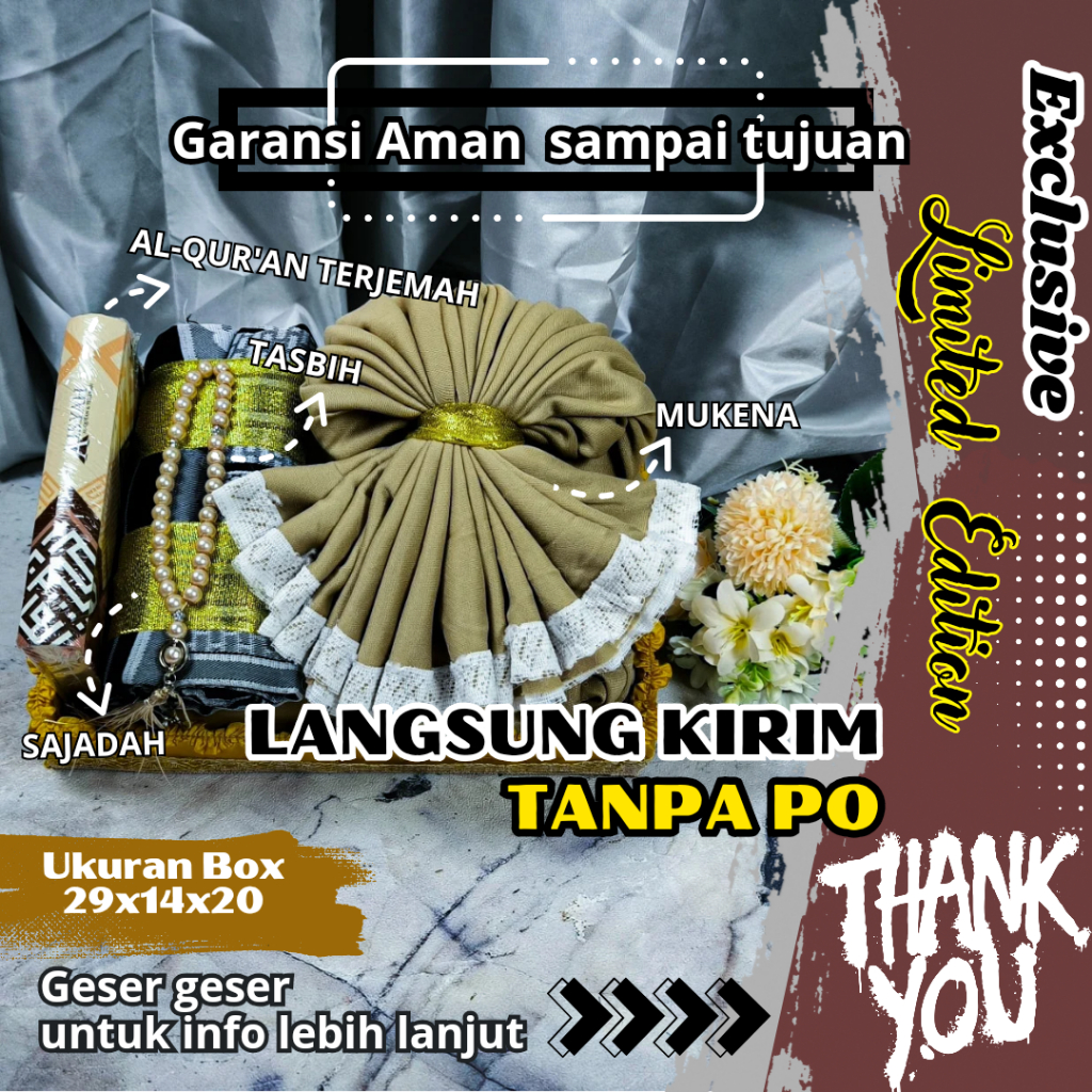 Najafaras - Seperangkat Alat Sholat Seserahan Mahar Nikah Mukena Premium Kado Pernikahan Islami