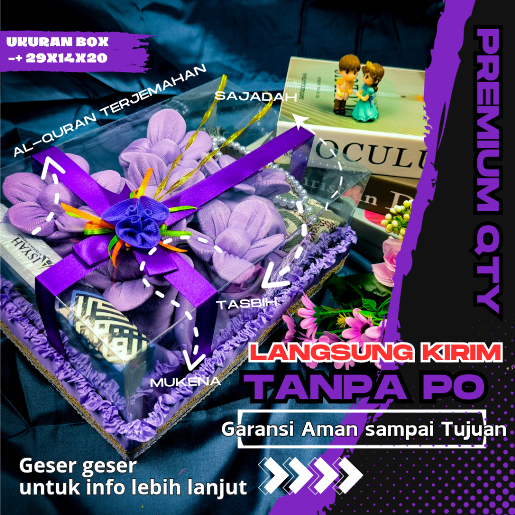 Najafaras - Seperangkat Alat Sholat Seserahan Mahar Nikah Mukena Sajadah Premium