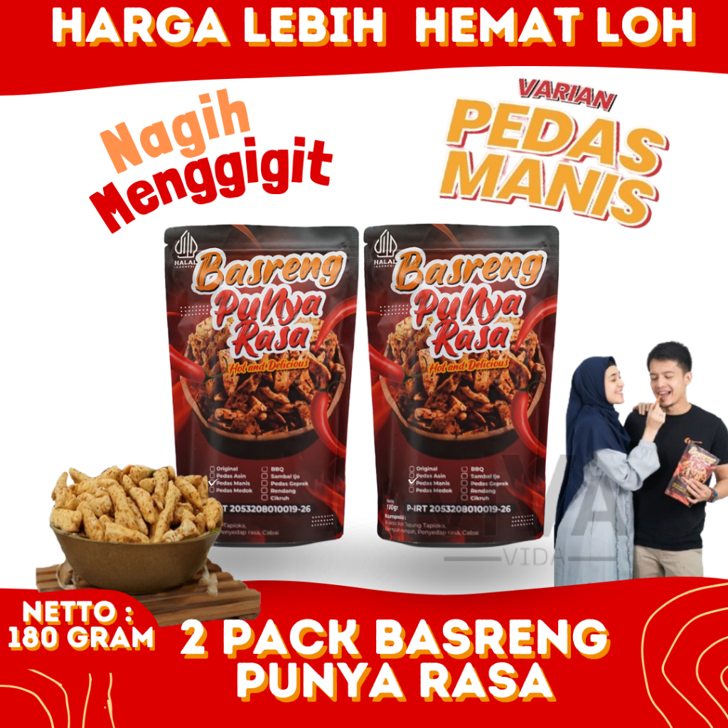 

Basreng Punya Rasa Pedas Manis Paket Bundling Isi Dua Ekstra Daun Jeruk Bumbu Melimpah