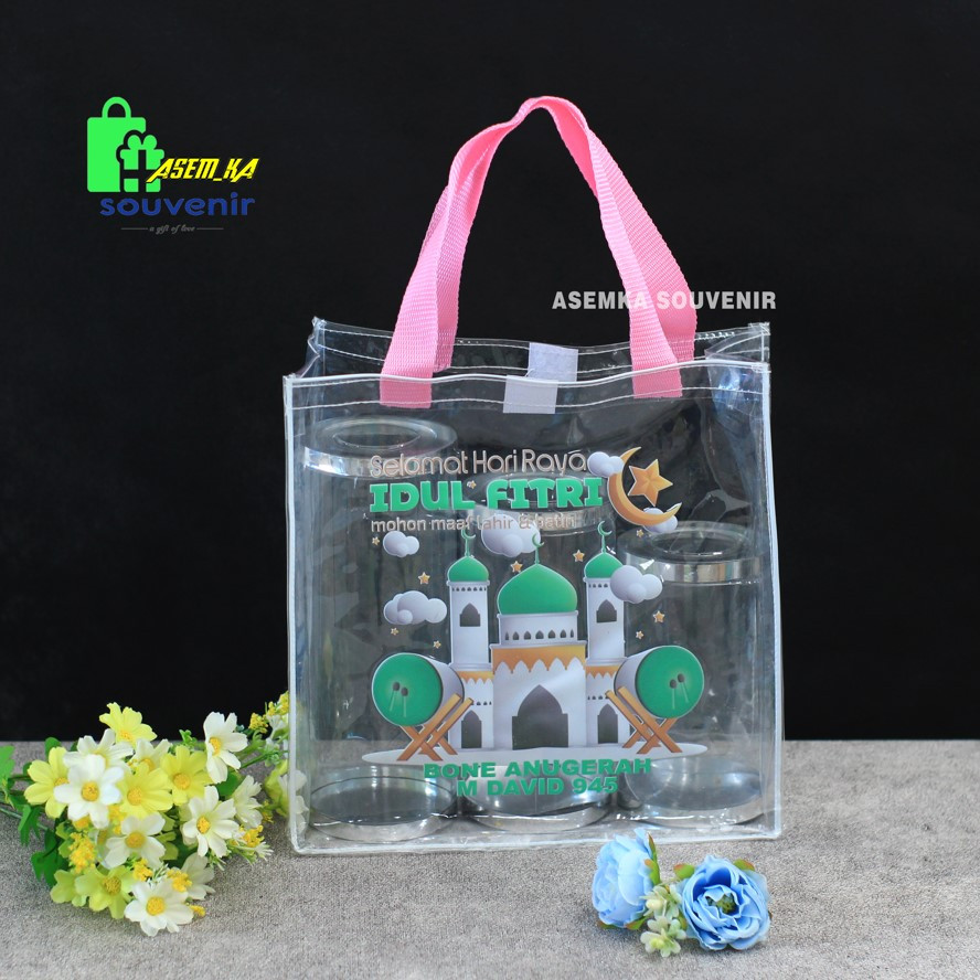 

TAS MIKA GOODIE BAG HAMPERS LEBARAN IDUL FITRI CUSTOM NAMA UK 25 X 12 X 25 GRATIS DESIGN