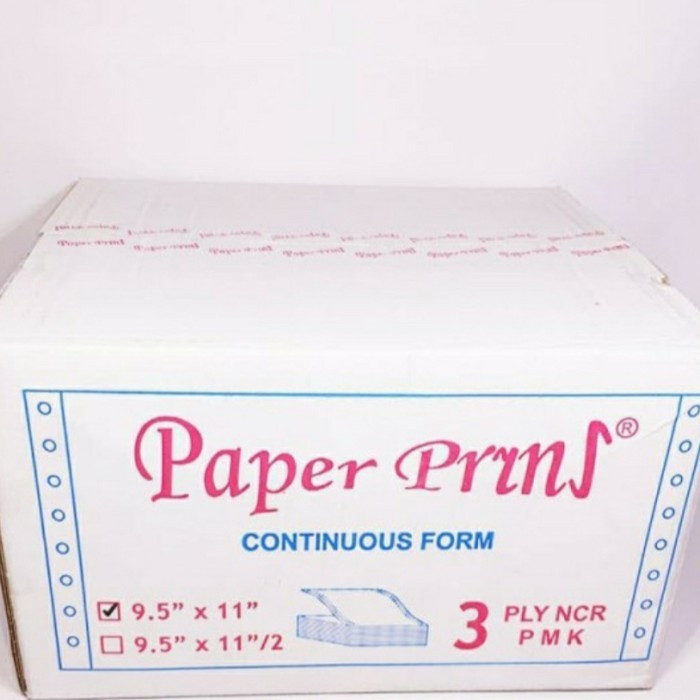 

PAPER PRYNS 91/2" X 11'' 3 PLY CONTINOUS FORM KERTAS COMPUTER ( DUS )