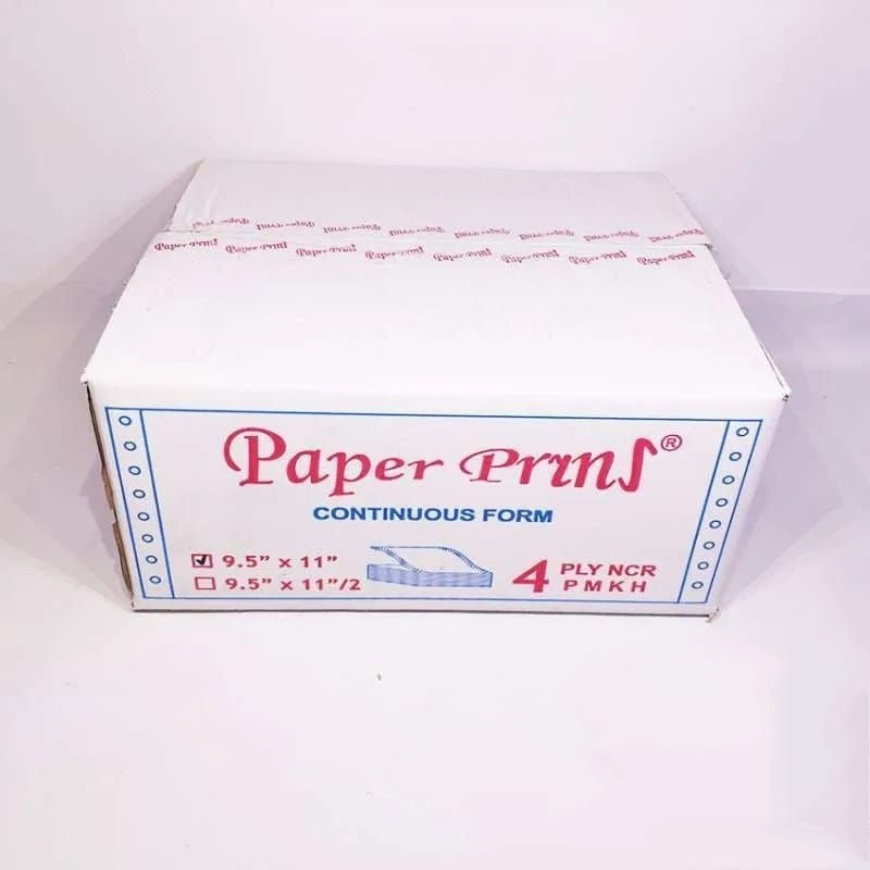 

PAPER PRYNS 91/2" X 11'' 4 PLY CONTINOUS FORM KERTAS COMPUTER ( DUS )