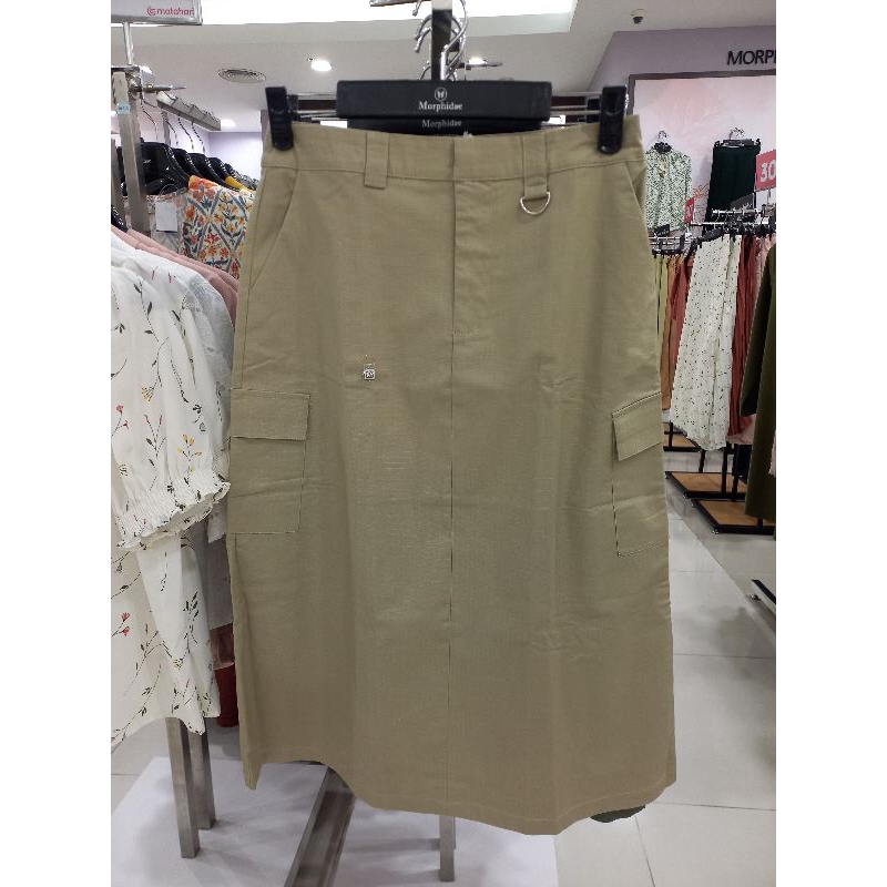 Morphidae Rok Cargo polos tebal bahan katun