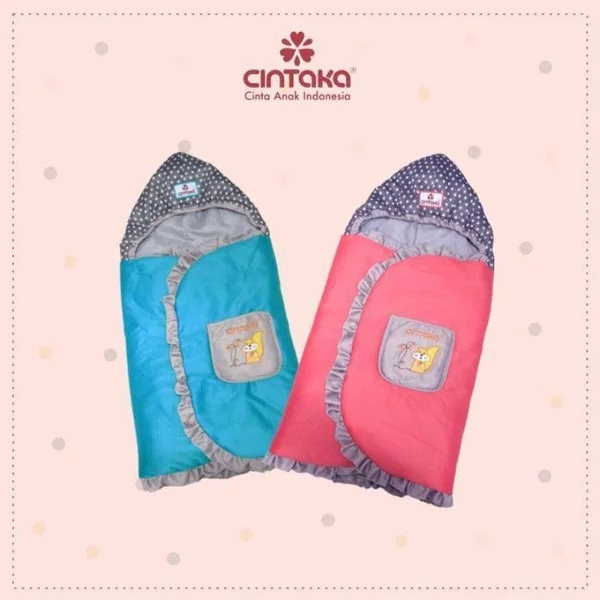Cintaka Selimut Bayi Topi Bordir Sleeping Bag Blanket Baby