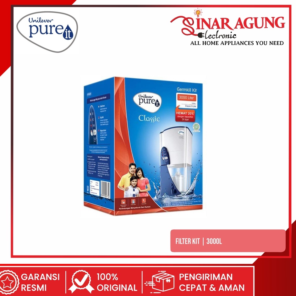 Vvb Unilever Pure It Germkill Filter 3 L Pureit 3Liter GKK Classic h Terlaris Best Produk