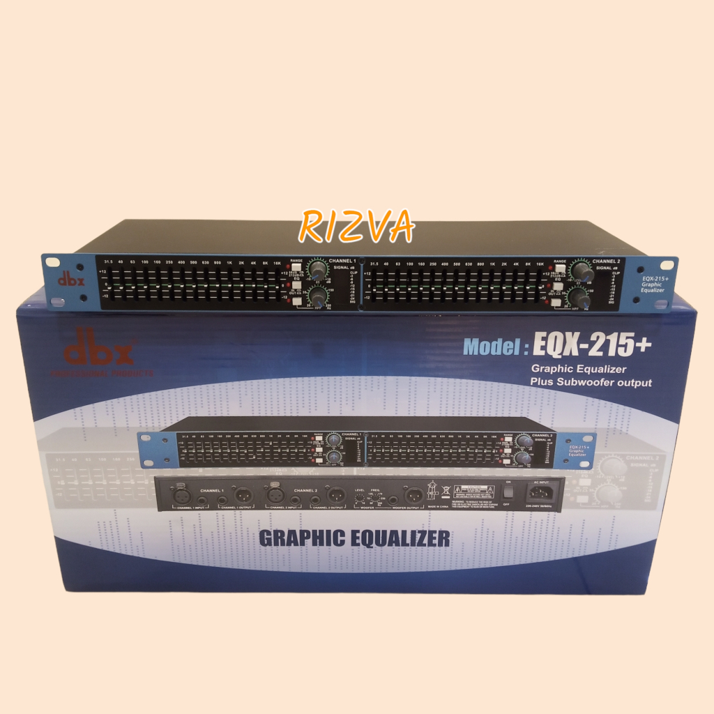 DBX EQX 215 EQUALIZER PLUS OUTPUT SUBWOOFER EQX215 EQX215+