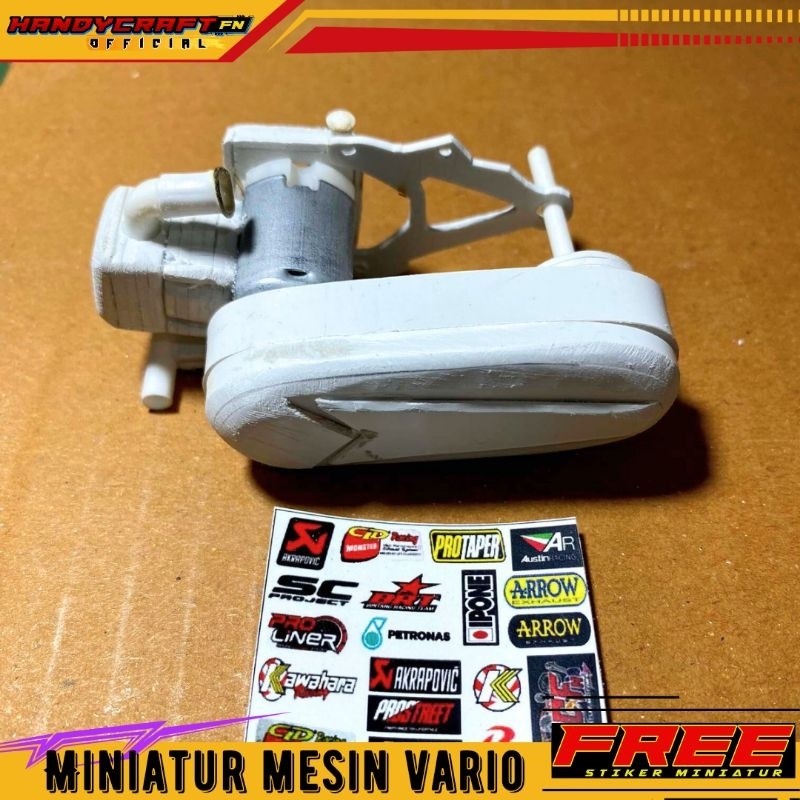 Miniatur Vario Mesin Motor Vario Diecast Sudah Pasang Dinamo Skala 1:10