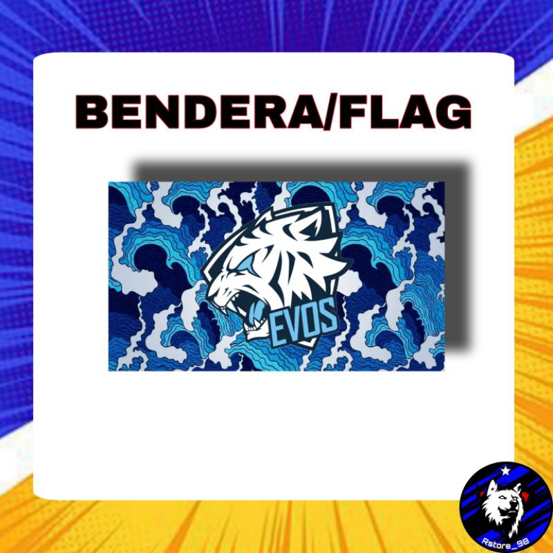 (BEST QUALITY) BENDERA / FLAG EVOS GLORY LEGEND EVOS ROAR EVOS GAMING