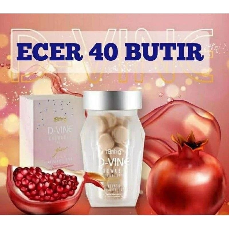 D VINE COLLAGEN 100% Ori iBling D VINE ECER 40 BUTIR Dvine Collagen Original Pemutih Badan Wajah Pen