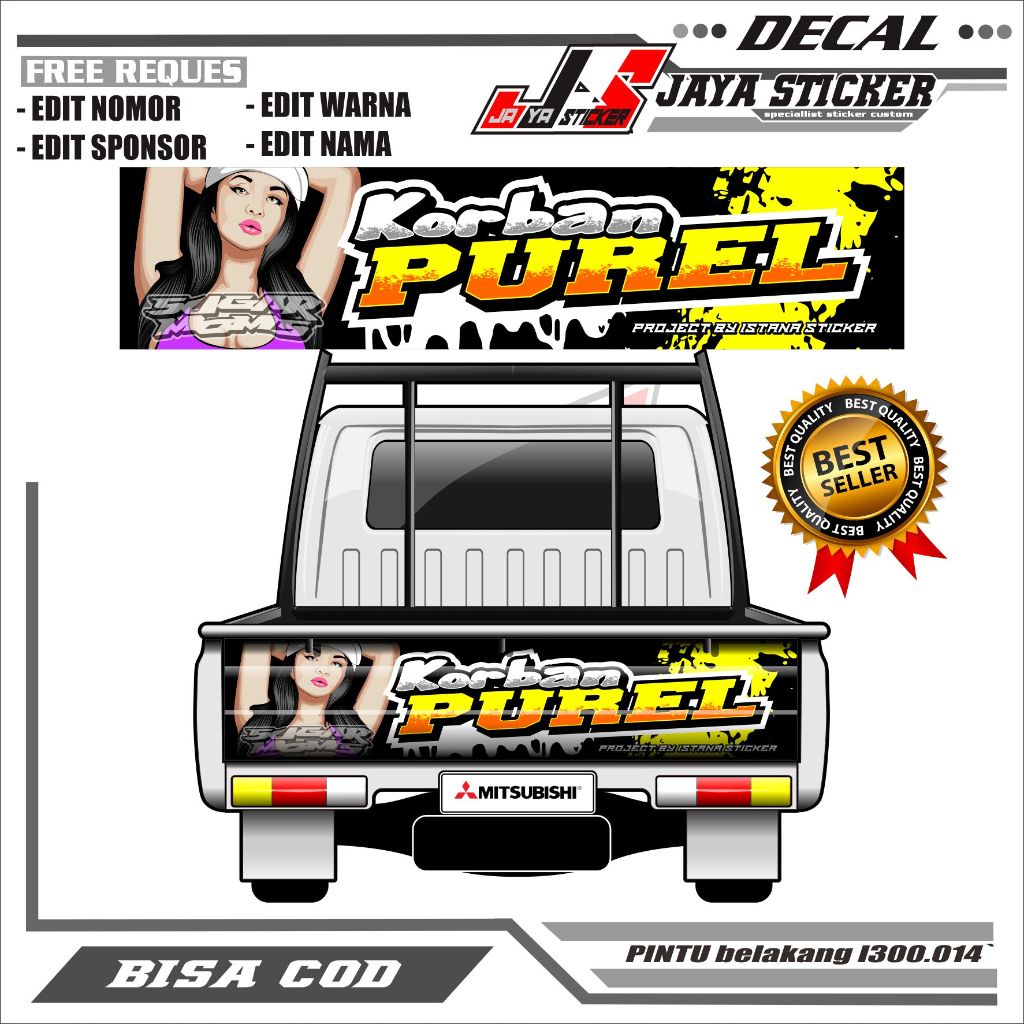 Stiker Dekal Pintu Belakang L300 (bisa Request) L300.JS.014