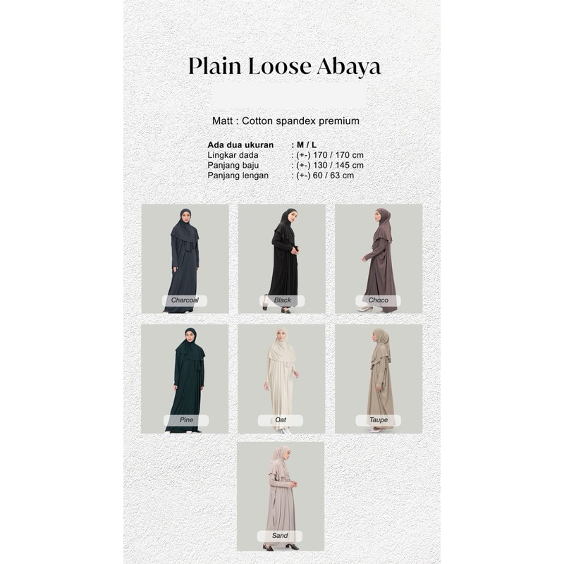 PLAIN LOOSE ABAYA BY KHALEWALE