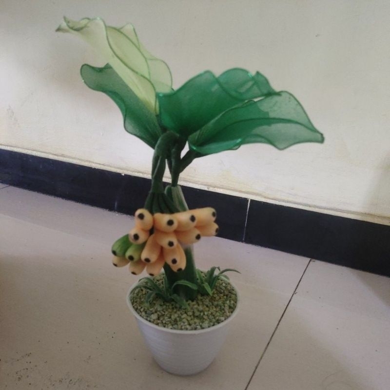 Dekorasi Miniatur Pohon Pisang Kecil Dekor Meja