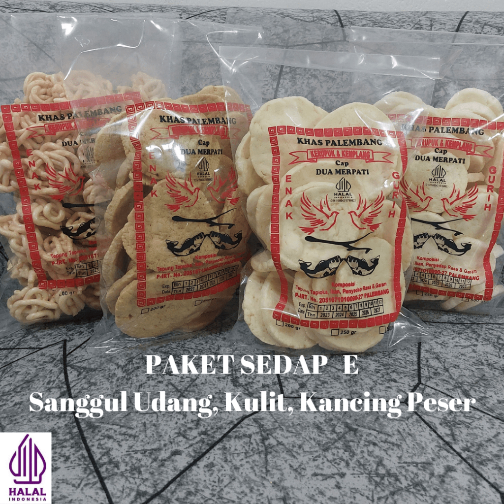 

PAKET SEDAP E MIX 4 BUNGKUS 1KG [SANGGUL UDANG,KULIT,KANCING,PESER]