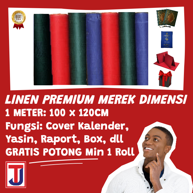 

KERTAS / KAIN LINEN BENDING METERAN [COVER KALENDER MEJA / YASIN; 100 X 120 CM; HITAM / MERAH / BIRU TUA / HIJAU TUA]