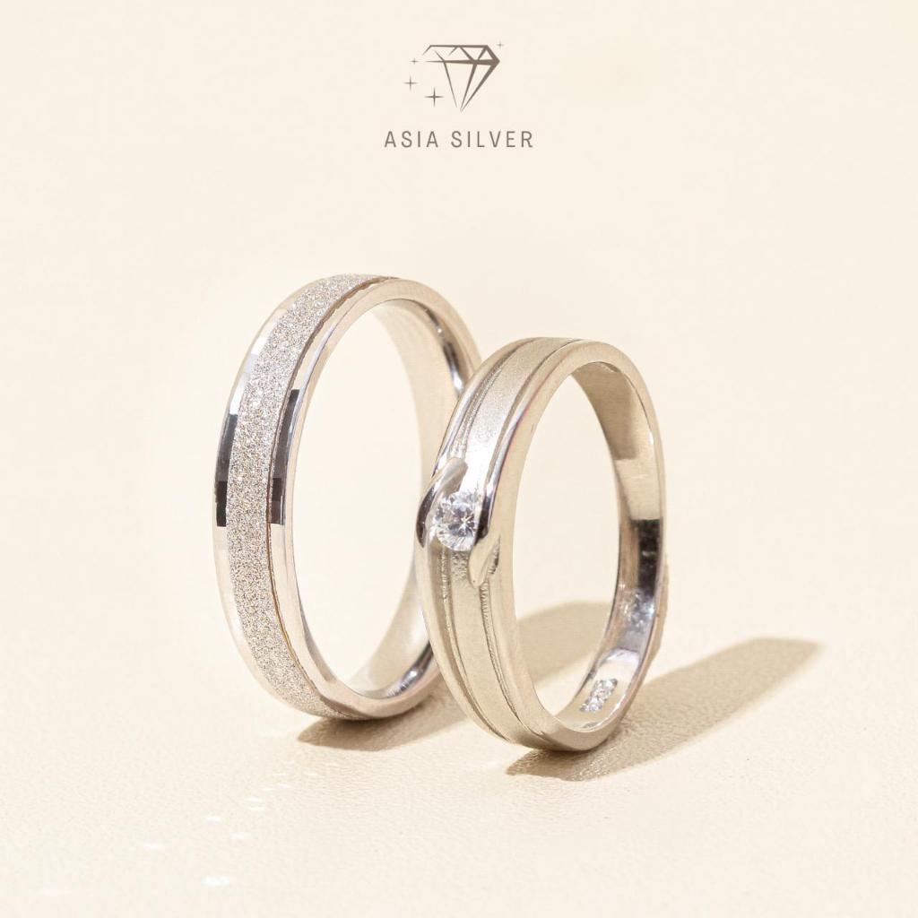 Cincin Couple Perak Silver 925 Tunangan Nikah Kawin Wedding Ring | Cincin Wanita / Pria Perak Silver