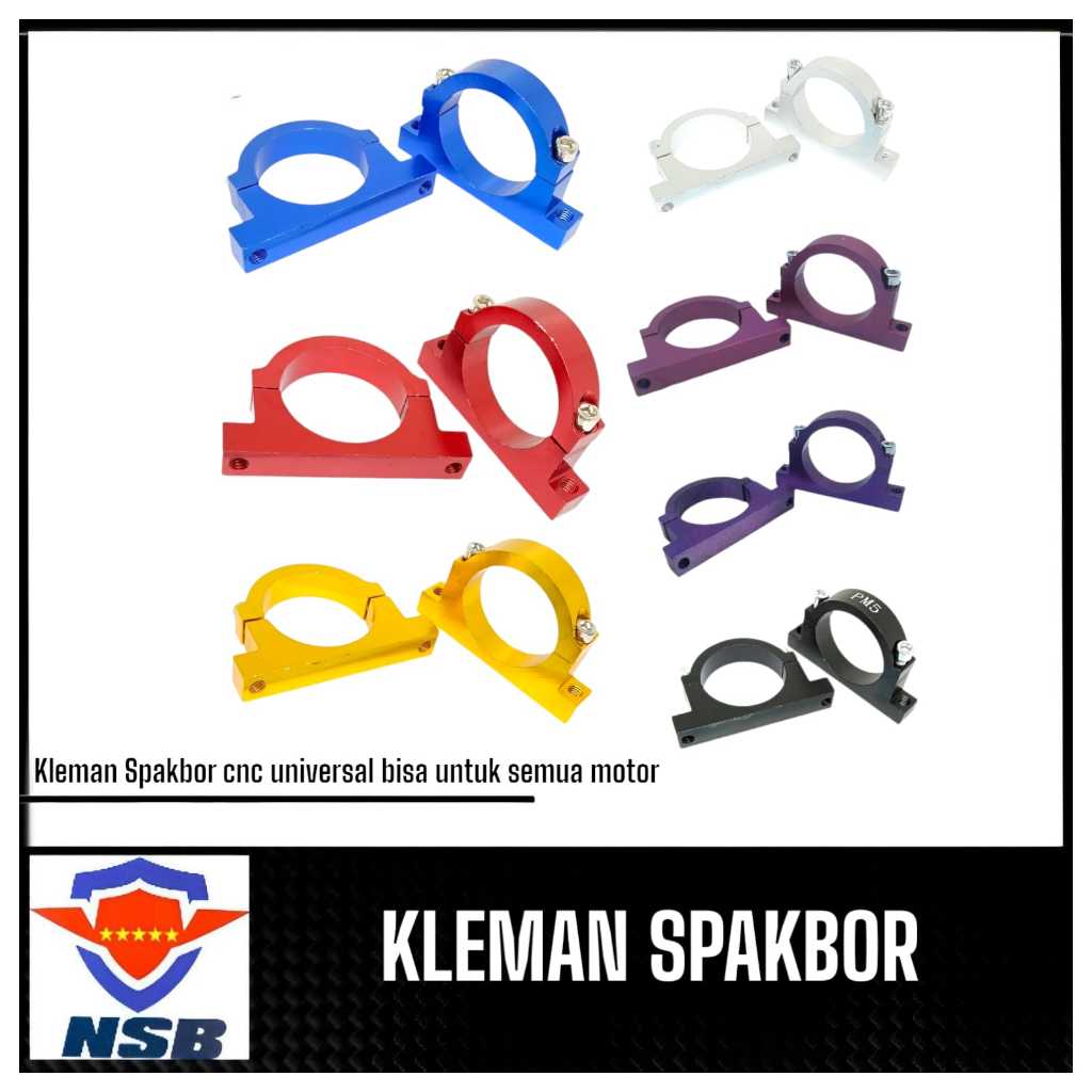 Kleman spakbor depan variasi breket spakbor depan cnc satu set universal beat vario scoopy mio fino 