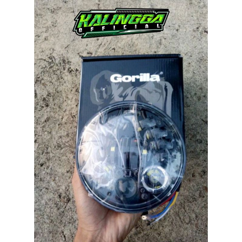 Lampu daymaker led gorilla 100% 16 led 5.75 inch DOT SAE pnp cb gl mp tiger rx king