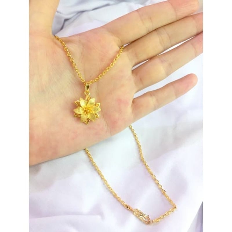 Kalung Rantai Nori YXY Lapis emas 24