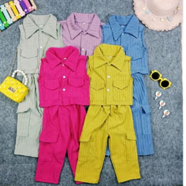 Cargo Set Anak - oneset cargo anak - Cargo Anak - Baju Anak Kekinian - Baju Anak Lucu