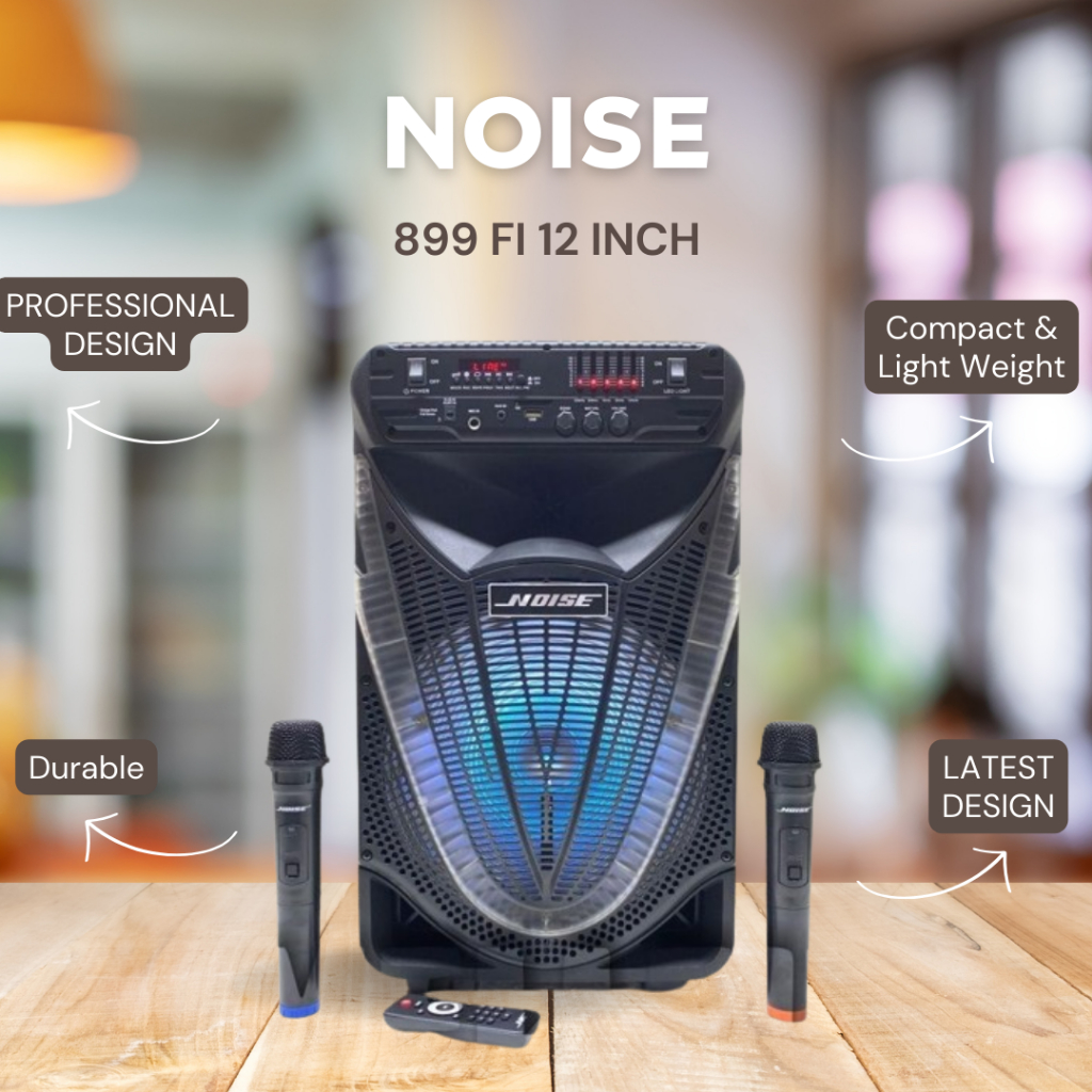 SPEAKER PORTABLE NOISE 899 FI / 899FI / 899-FI 12 INCH BLUETOOTH USB GARANSI RESMI NOISE