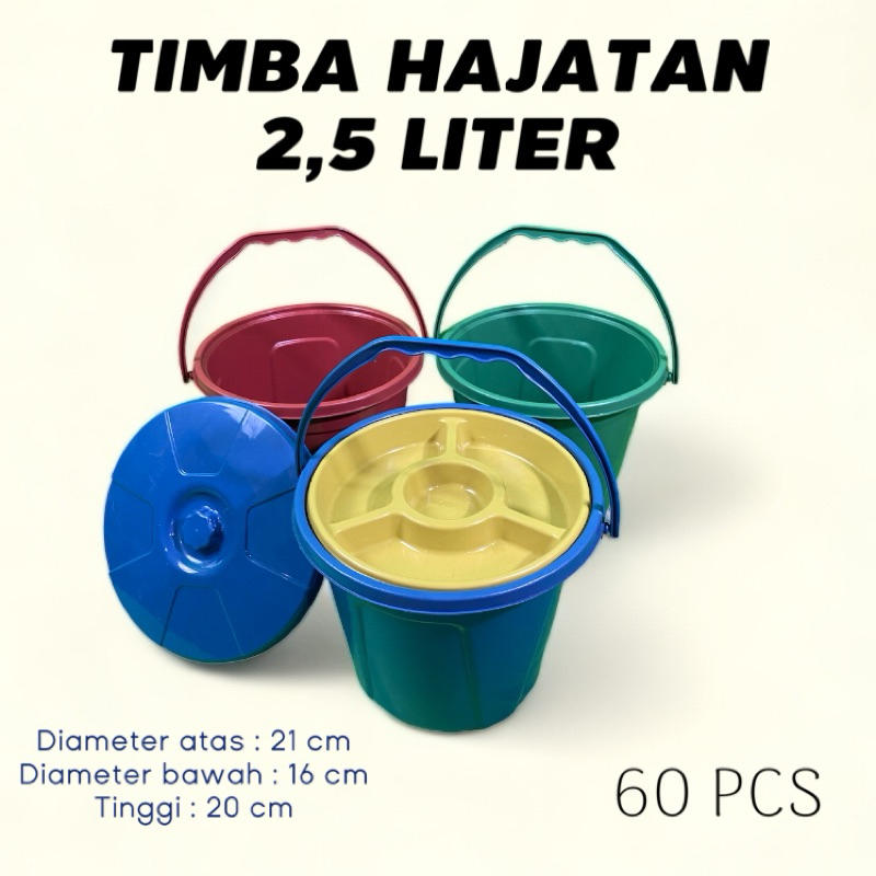 @ (60pcs) Timba 2,5 Galon + Samir / Sekat, Ember Maulid, Timba Slametan / Berkat / Acara. Timba 2.5 