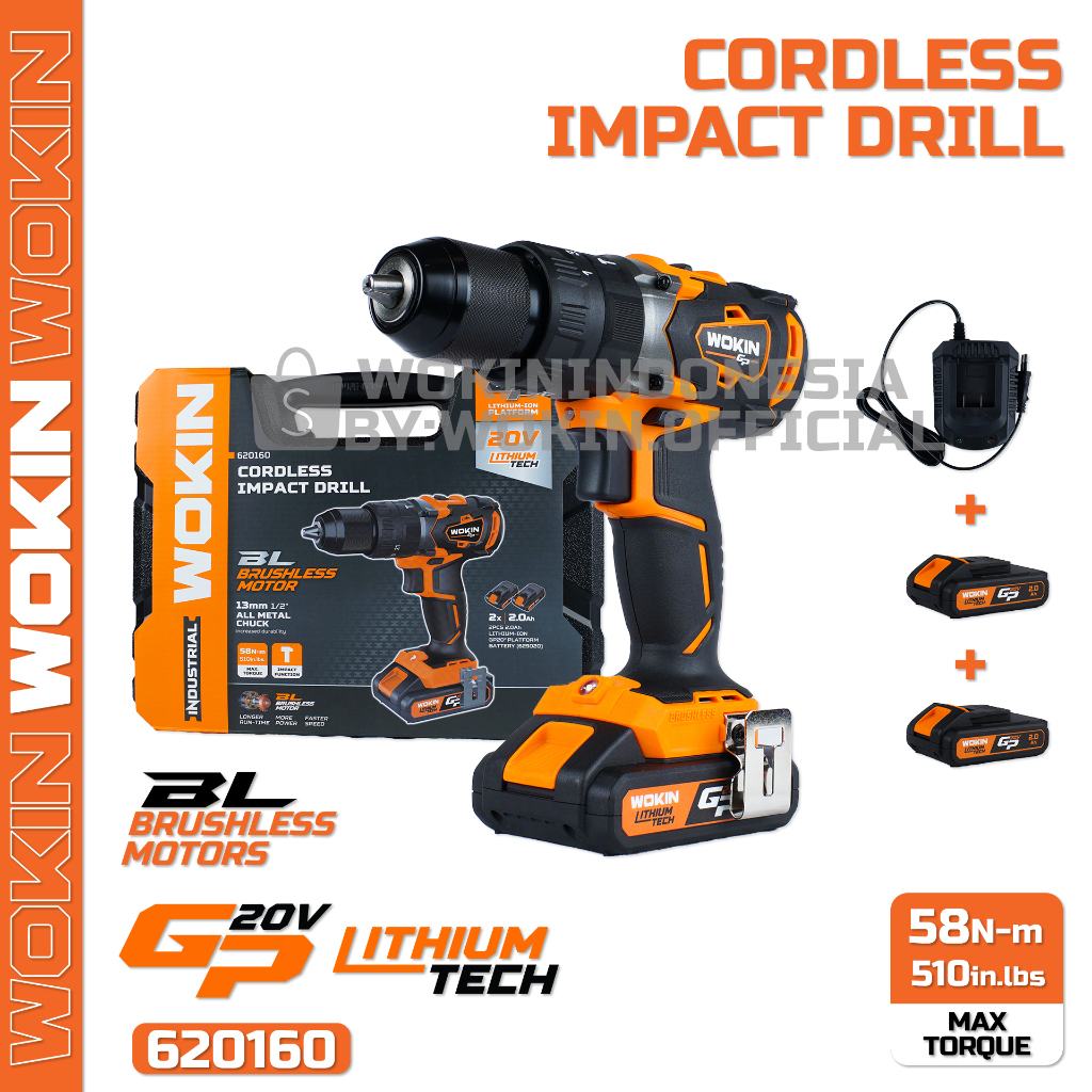 Mesin Bor Impact Brushless / Impact Drill Brushless - 620160