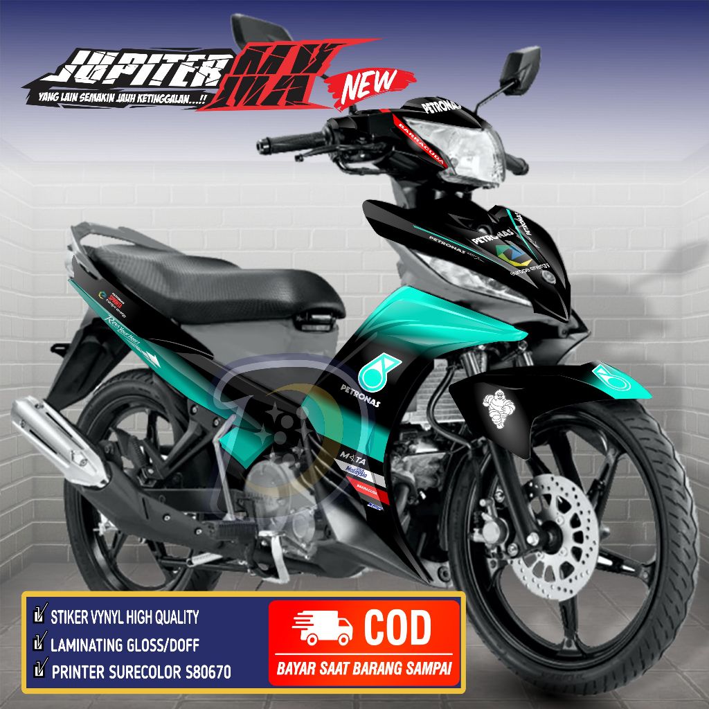 Stiker Mx 135 New Striping Motor Jupiter Mx 135 New Decal Yamaha Mx New 135 Petronas Type 2