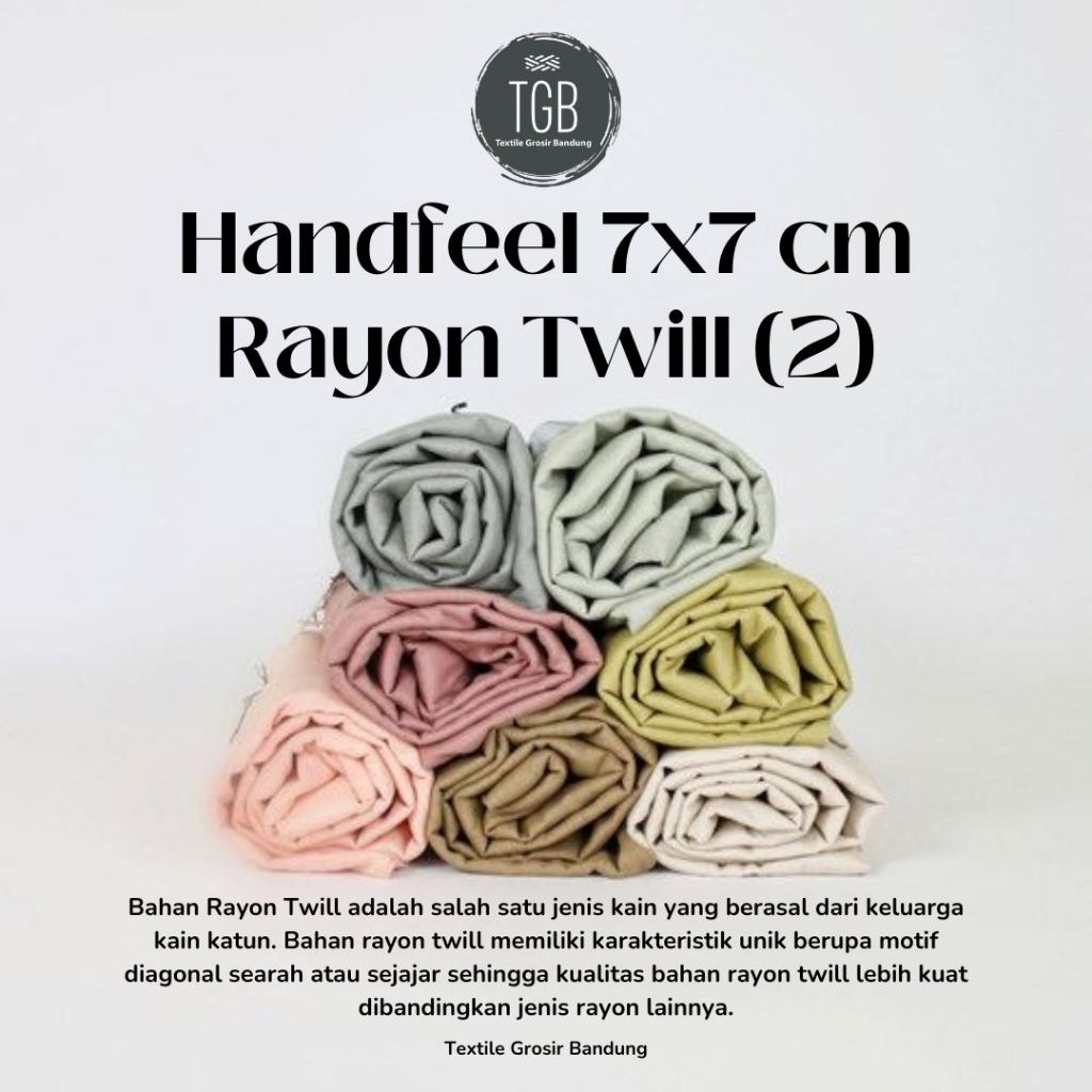 [𝐒𝐀𝐌𝐏𝐄𝐋] Sampel Kain Rayon Twill Import Grade A Textile Kualitas Premium
