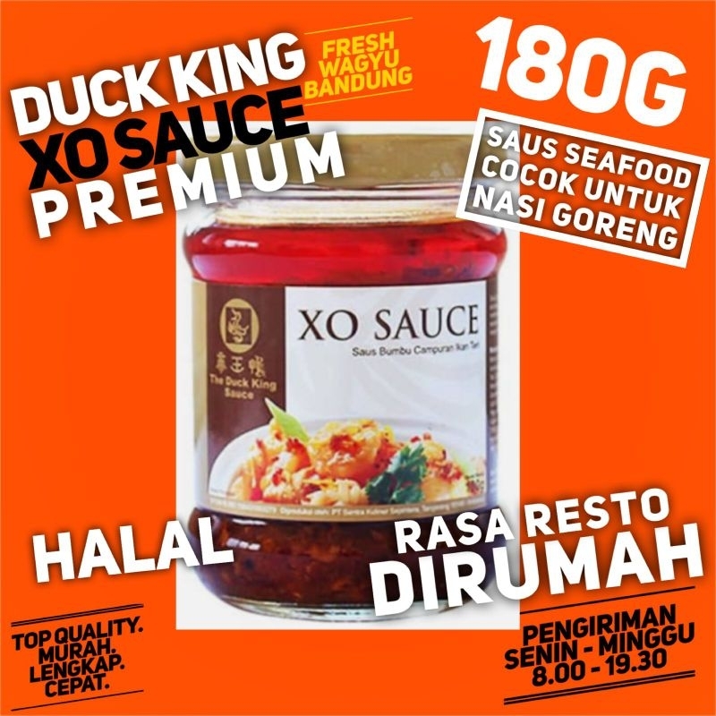 XO SAUCE DUCK KING SAUCE Saus Sambal Seafood Udang Dimsum Pedas Halal