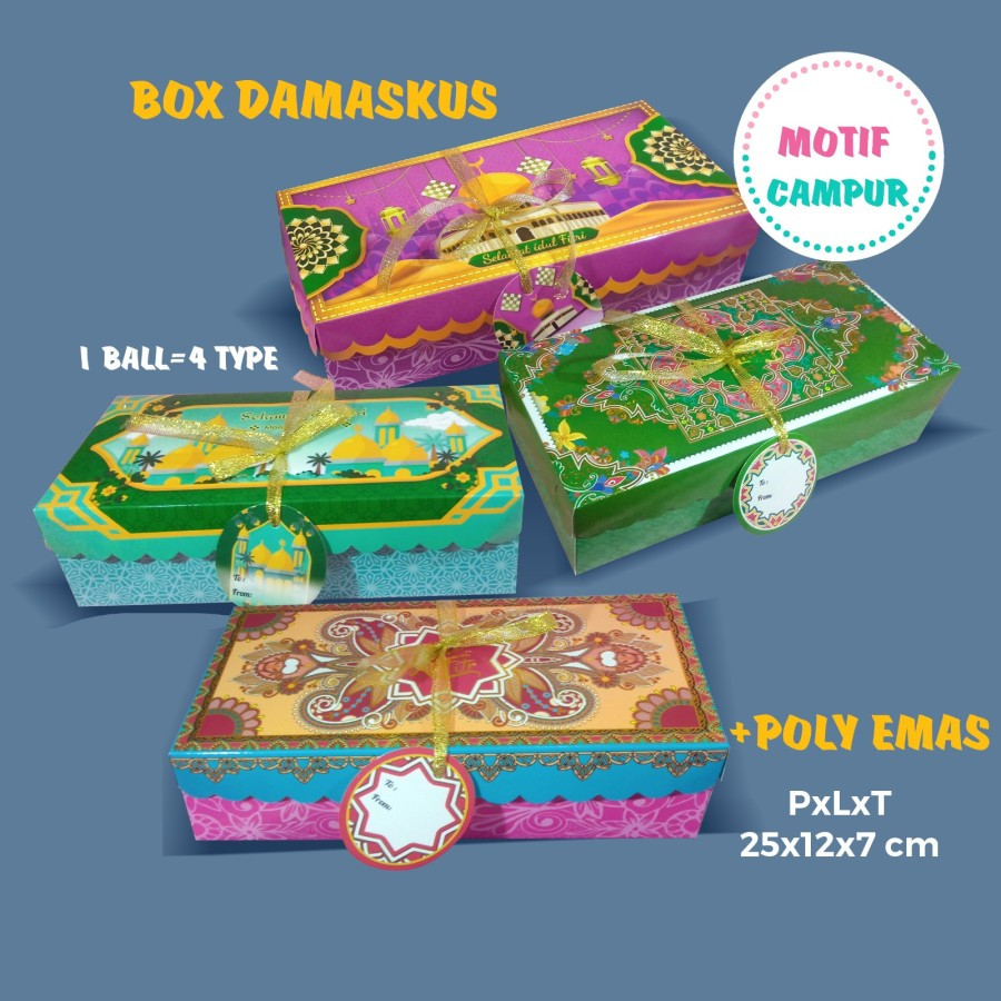 

(Edisi Lebaran) Box Toples Damaskus Kue Kering Lebaran Idul Fitri ISI 12PCS