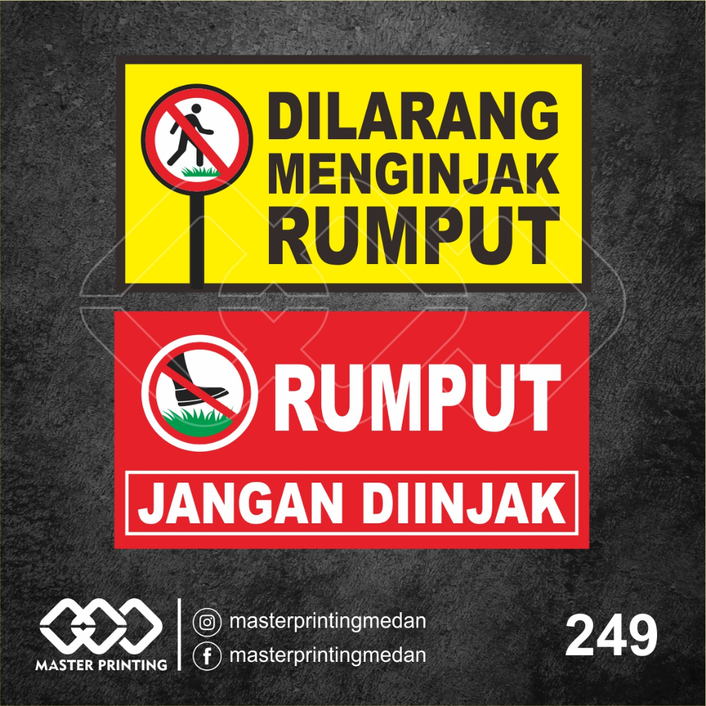 

249 - Stiker Dilarang Menginjak Rumput, Sticker Vinyl, Premium, Tahan Air, Termurah, dan Bisa Custom
