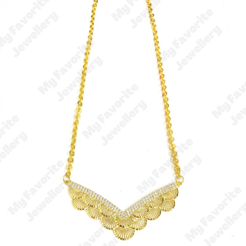 Kalung Fuji Aurel Motif Renda Emas Asli Kadar 700