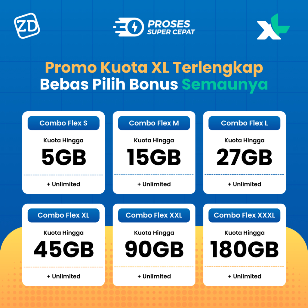 Paket Data XL Xtra Combo Lite & Xtra Combo Flex + Bonus Unlimited Turbo/Lainnya