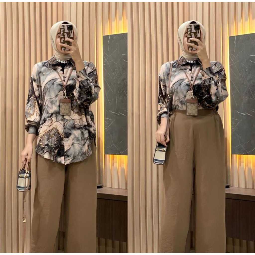 Terbaru 2025 Stln Pakean Korea One Set Baju Perempuan Remaja Stelan Bju Atasan Dan Bawahan Outfit Ke