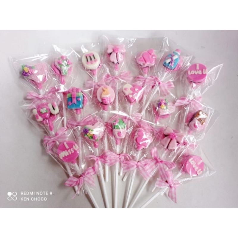 

(min 20pcs)coklat lolipop tema valentine