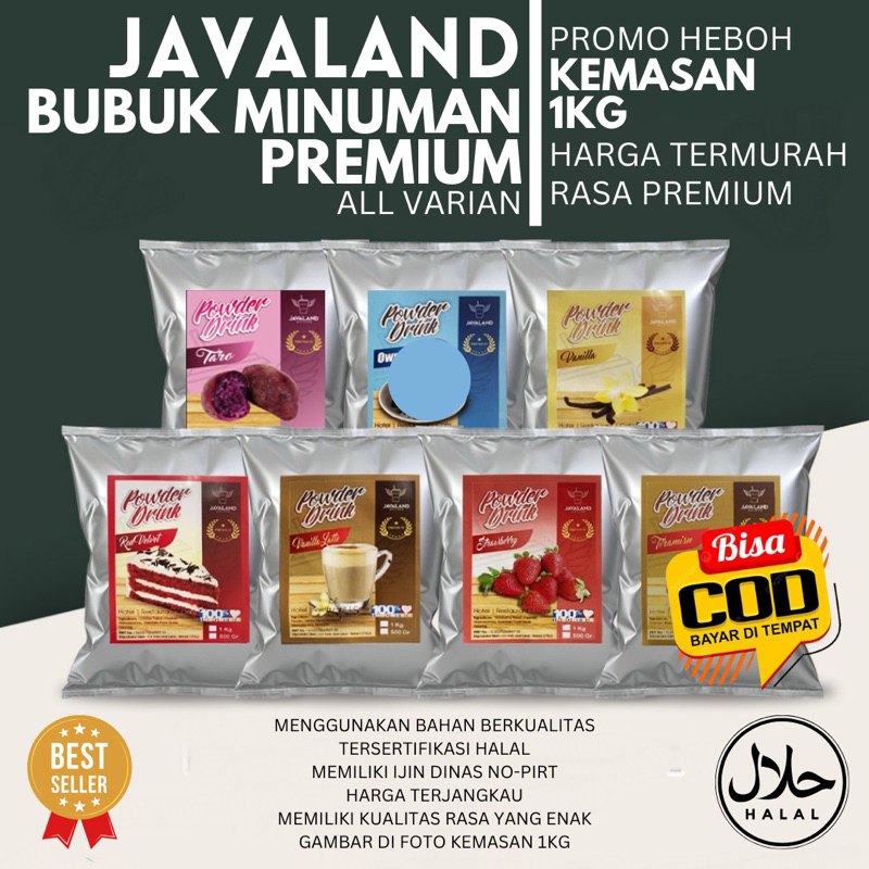 

Javaland Premium Mix Bubuk Minuman Kekinian Aneka Rasa 1kg Minuman Boba