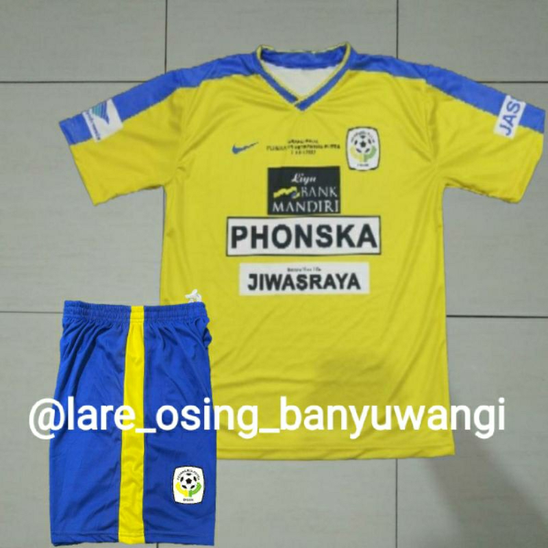 SETELAN DEWASA PETROKIMIA PUTRA HOME JUARA 2001 - 2002 BANK MANIDIRI RETRO PRINTING