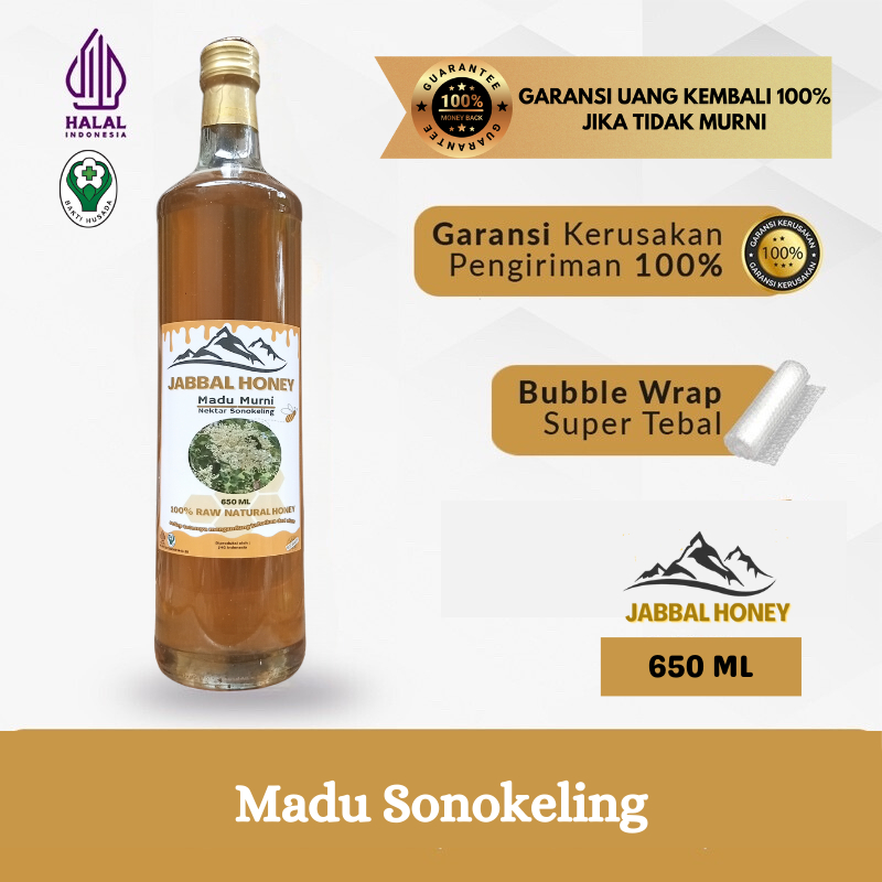 

Jabbal Honey Madu Sonokeling 650 ML Premium RAW Honey