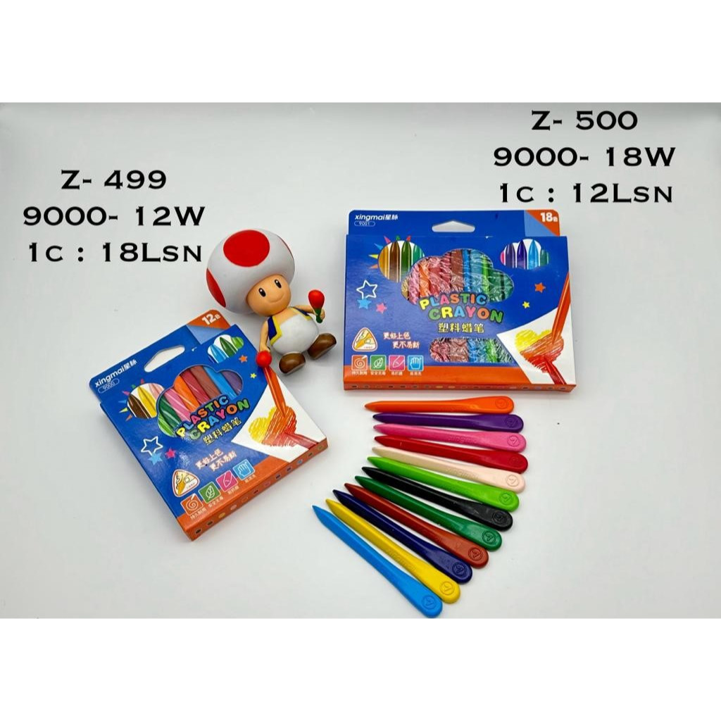 

Krayon Gambar Plastik 12 Warna Plastic Crayon