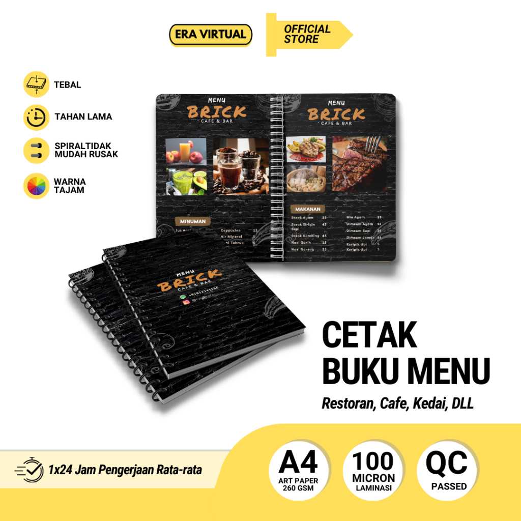 JASA CETAK MENU | Buku Menu | Katalog | Menu Makanan, Menu Minuman, Resto, Cafe