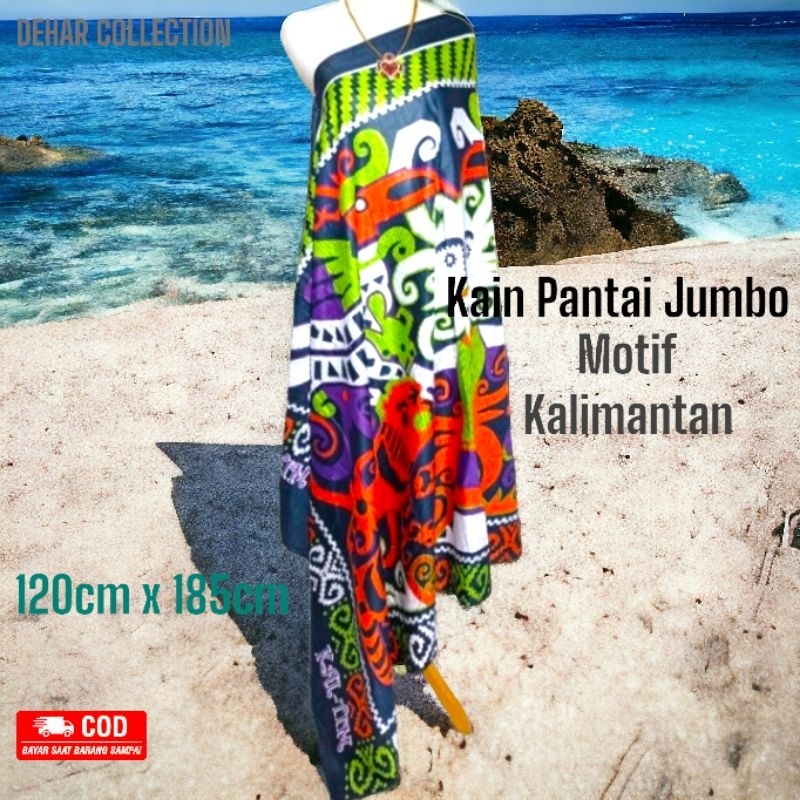 Kain Bali Jumbo Motif Kalimantan - Kain Bali - selendang - Selimut -Kain murah