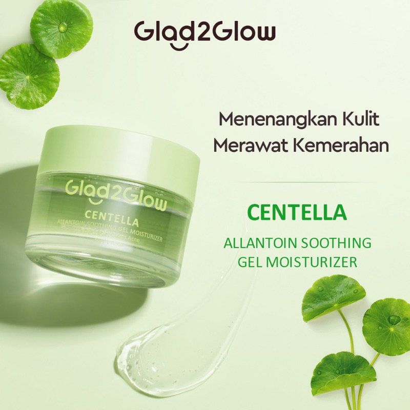 Glad2Glow Centella Allantoin Soothing Gel Moisturizer / Glad 2 glow centella moisturizer / Glad to g