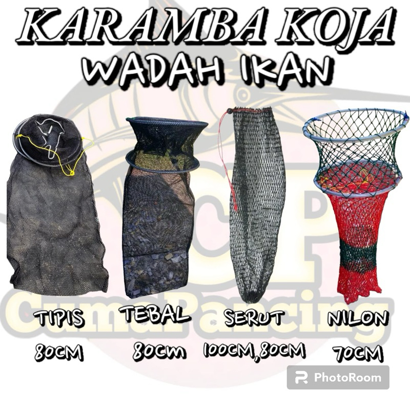 KARAMBA KOJA IKAN TEMPAT IKAN BAHAN NILON SERUT TEBAL TIPIS 70CM-100CM