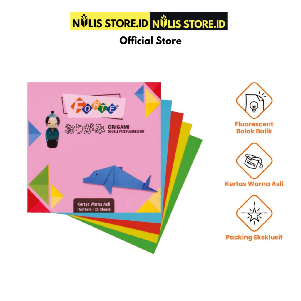 

Origami Kertas Lipat Warna 2 sisi - 25 lembar