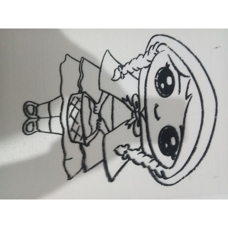 

sterafoam lukis cewek kepang UK 33x50