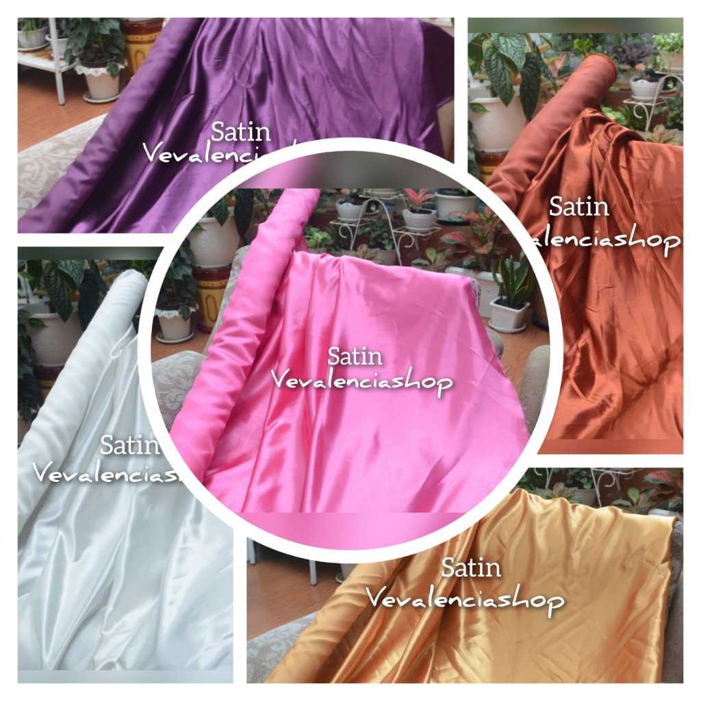 kain satin silk polos/satin silk